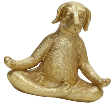 Alipis Yoga Hunde Ornamente Tier Yoga Skulptur Yoga Pose Hundeskulptur Kreative Hundestatue Yoga Pose Hundestatue Harz Hund Desktop Handwerk Hund Kunstharz Handwerk