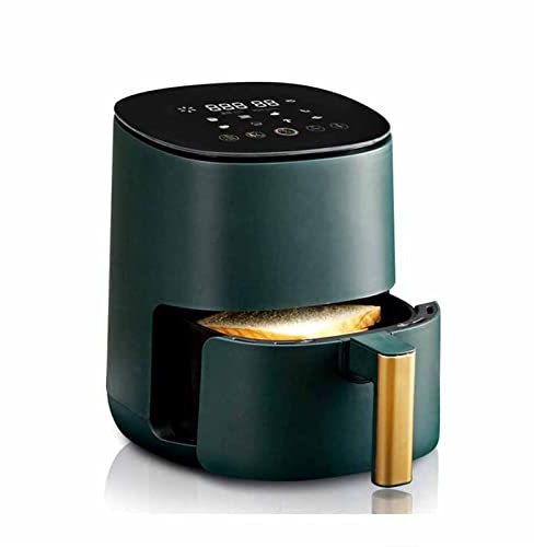 Freidora de aire, freidora de aire inteligente sin aceite de 2,5 L, pantalla táctil digital LCD con control preciso de temperatura, temporizador y control de temperatura ajustable, sartén