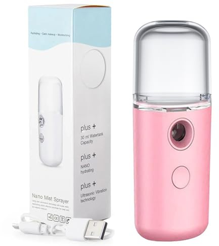 Easy Care Sunshine 15s Heat up Mini Travel Steamer, Reise Dampfglätter Steamer, Hand-Dampfgarer für Kleidung, Aufladbarer Kleidungsdampfer, Tragbarer Handdampfer für Stoffe Falten Entferner (Rosa)