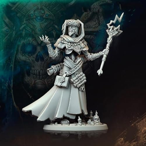 Générique Peinta3D - Figurine en résine à Peindre, Univers de Archvillain Games - Univers Stoa Mortis The Undying Academy - Darkspell Academic (1 pièce + 1 Base) - Echelle 25mm (V3)
