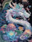 VAIIEYO 5D DIY 5D Diamond Painting Drachen, Diamant Painting Bilder Malerei Kits Tier, Malen Nach Zahlen Diamant Home Wand Decor Gemälde Kreuzstich Diamond Dekoration 30x40 cm-5