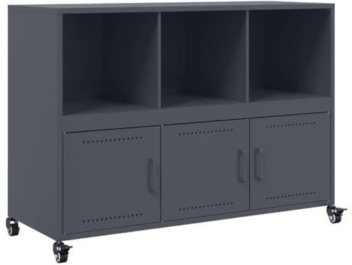 vidaXL Sideboard Anthrazit 100,5x39x72 cm Stahl