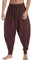 AITFINEISM Männer Haremshose Bequeme Elastische Taille Hosen Mode Einfarbig Casual Yoga Hippies Hosen (Braun 1,4XL)