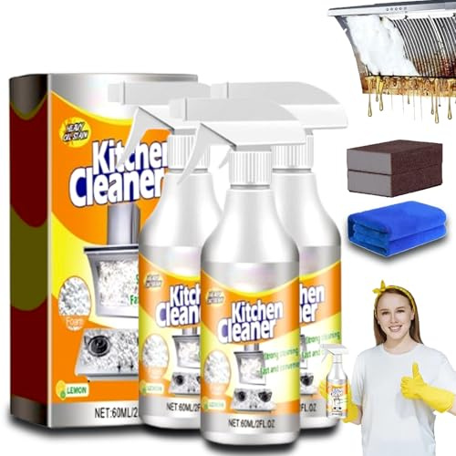 HOPASRISEE Küchenschaumreiniger, Kitchen Foam Cleaner, 2024 Küchenschaumreiniger, Mehrzweckreiniger für viele Oberflächen, einfach anzuwendender Allzweckreiniger für den Heim (3Stück)