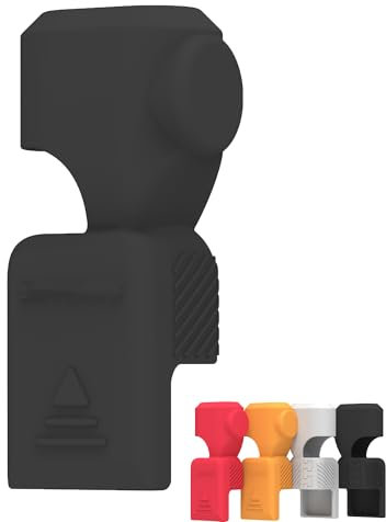 CERFFOOL Protective Case for DJI Osmo Pocket 3 Anti-Scratch Dustproof Gimbal Lens Screen Silicone Case for Action Camera Accessories (Black)