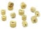 10/20/50PCS M2 M2.5 M3 M4 Knurled Brass Thumb Nut Brass Knurled Nut Cylindrical Adjust Nut(20pcs,M3)