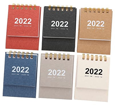 NUOBESTY 6 Stück 2022 Kalender Desktop- Schreibtischplaner Stehpult Mit Tischplatte Desktop-schmuck Tisch-stehpult Desktop-ornament Miniaturdekoration Tischdekoration Mini- Papier