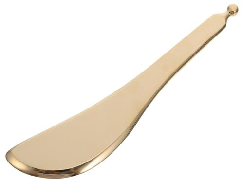 KOMBIUDA Glatte Schabplatte Gesichtsschabbrett Gesichtsmassagebrett Körperschabwerkzeug Manuelles Massageinstrument Goldfarben