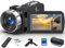 GTYOLOR 8K 64MP Video Camera 18X Digital Camcorder Video Camera for YouTube 3.0 inch Flip Screen Camcorder Vlogging Camera with 32GB SD Card, 2.4G Remote Control, Two Batteries and Tripod
