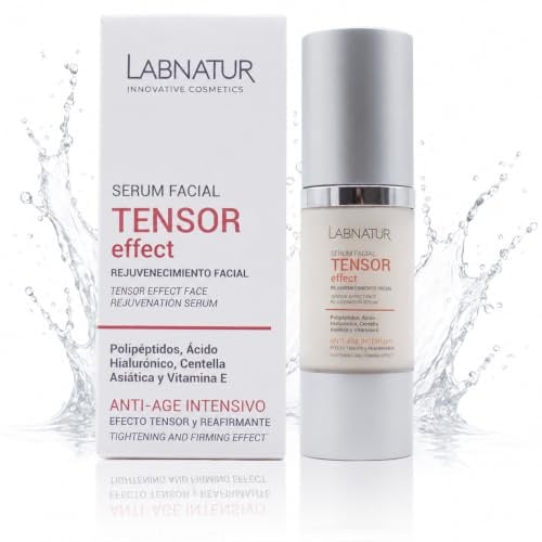 Sérum Facial Tensor Effect - Efecto Lifting y Reafirmante - Labnatur | Con Polipéptidos, Ácido Hialurónico, Centella Asiática y Vitamina E - Antiedad - Natural y Vegano - Hecho en España - 30 ml