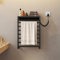 GPECTIFO Electric Towel Rack,Smart Thermostatic Towel Warmer,Dryer Heated Towel Rack Radiator,Stainless Steel Towel Rack For Bathroom(Schwarz,Left line)