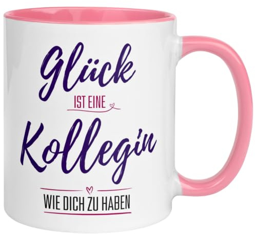 Beste Kollegin Geschenk Tasse | Glück ist eine Kollegin wie dich zu haben | Lieblingskollegin | Geschenke für Arbeitskollegin