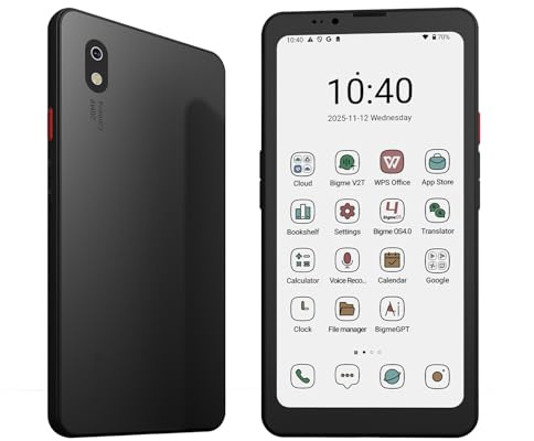 Bigme HiBreak Pro Color Epaper Phone, 8+256 GB 5G Smart Phone, Android 14 OS Ebook Reader, Nero