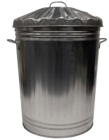 Easy Shopping Extra Large 95L Litre Galvanised Metal Bin Rubbish Dustbin Animal Feed Storage. Made In U.K.