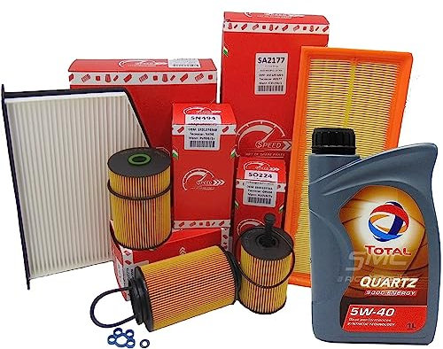 KIT TAGLIANDO CON FILTRI ORIGINALI SPEED BY SMC + 4 LITRI OLIO MOTORE TOTAL QUARTZ 5W40 (SO239, SA2210, SRN236, SE1397)