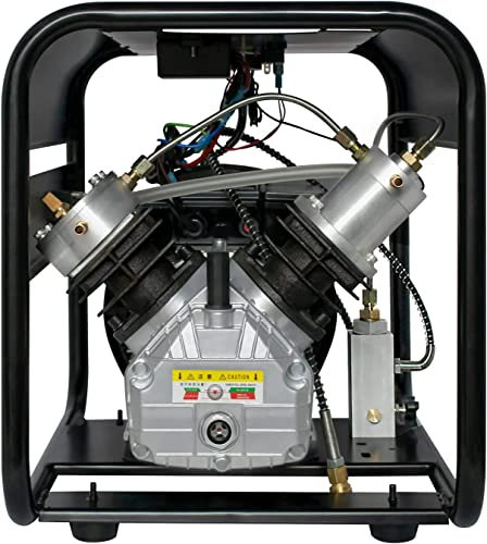 4500 Psi Pcp Kompressor Hochdruck Doppelzylinder Luftkompressor für Luftgewehre Paintball Tank 220V TUXING Schwarz