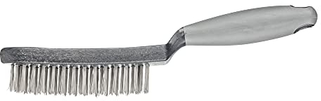 PFERD Handbürste HBUP | 3reihig Stahl-Draht-ø 0,40 | 43698007 – mit Kunststoffkörper und ergonomischem Griff