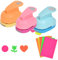 FOROREH 3 Pcs Papierstanzer Motivstanzer mit Buntes Papier, Rund & blumen & Herz Stanzer, Ausstanzer Motivlocher für Papier Karton Geschenk Basteln Scrapbooking Fotos Grußkarten (Zufällige Farbe)
