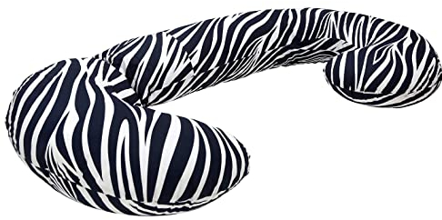 Mother hood Still- und Lagerungskissen - ergonomisch mit Öko-Tex Standard 100 - Viele Farben und Muster (Zebra dunkelblau) 001/168 250 cm