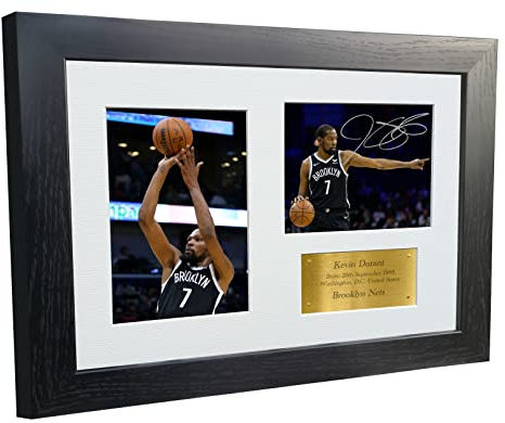Foto / Fotorahmen, 30,5 x 20,3 cm, Kevin Durant Brooklyn Nets, signiert, Basketball-Poster, Geschenk G
