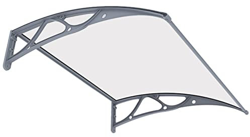 WUZMING Haustürvordach Outdoor Türdach Überdachung Polycarbonat Regenschutz Fenster Garten Vorbau Schutz Für Tür Fenster Überdachung Sonne Regenschutz (Color : Clear, Size : 100x60cm)