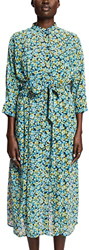 ESPRIT Damen 033ee1e309 Kleid, 473/Turquoise 4, 36