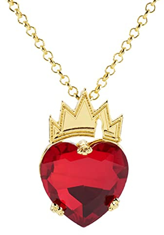 STANG Rot Blau Herz Mit Krone Anhänger Halskette Damen Nachkomme Glänzend Halskette Hochzeit Schmuck Kette Choker Geschenk