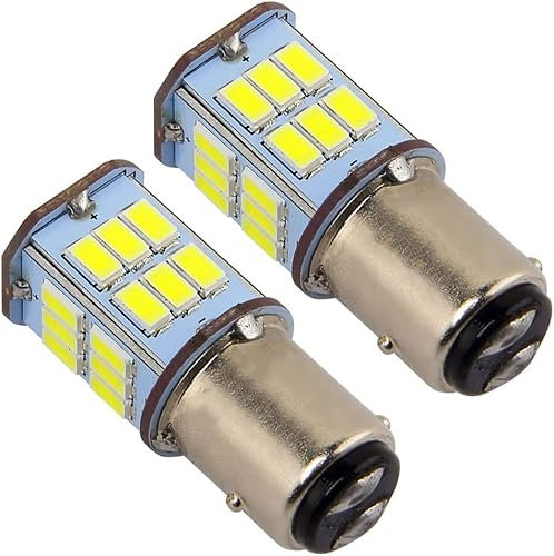 1157 LED Ampoule 12V 24V P21/5W Bay15d Blanc 6000K, Pour Feux Arrière Voiture DRL Feu Frein Lampe. Lot de 2