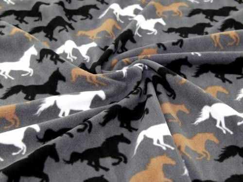 Polar-Fleece-Stoff, Meterware, Grau