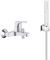 GROHE Start Flow | Einhand-Wannenarmatur | chrom | 23772000 & Euphoria Cube Stick - Wandhalterset (wassersparend, 1 Strahlart, Antikalk System), chrom, 27703000