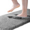 ROLIZOE Extrem Dicker Badematte rutschfest Badteppich Extra Lange Badezimmerteppich Superweicher Badeteppich Hochsaugfähige Mikrofaser Badläufer Badvorleger 50 x 178cm, Dunkelgrau
