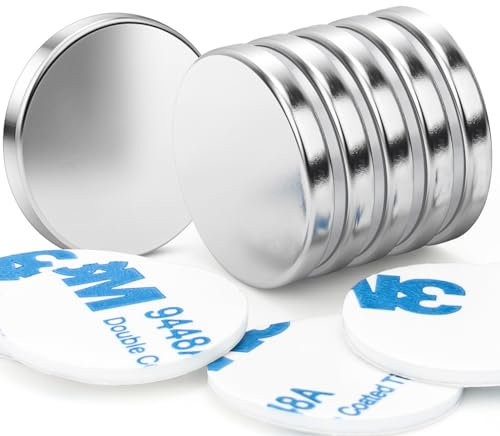 Wukong 20mm x 3mm Neodym Magnete Extra Stark Pack of 6 Mini Runde Neodymium Magnets (6, 20x3mm | Silber)