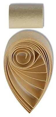 ODETOJOY Quilling-Papierstreifen, 5 mm, Metallic-Papierstreifen, 5 mm Rolle für Bastelarbeiten, Kartenherstellung, einfarbig, 60 Stück, Beige Gold