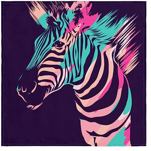 Tier-Zebra-Stoffservietten, Set mit 1 bunten Zebra-Servietten, wiederverwendbar, waschbar, für Küche, Esstisch, für Zuhause, Abendessen, Hochzeit, Bankett, Party, 50,8 x 50,8 cm