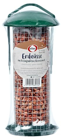 elles Erdnüsse im Futterspender 270 g für Wildvögel Gartenvögel