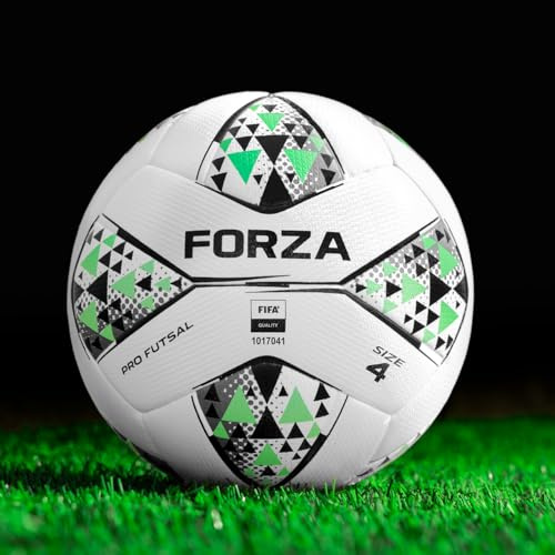 FORZA Pro Futsal Soccer Balls [Size 3/4] – Low Bounce High Performance Match Ball – Pack of 1/3/12 (Size 4, Pack of 1)