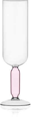 Ichendorf Milano Calice, Collection Bloom, 30 cl, rose, verre borosilicaté, fait à la main