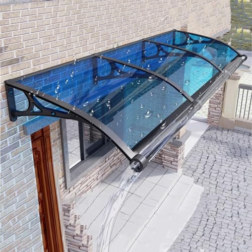 TONAUA Fenster-markise, Türüberdachung, Fenster-markise, Überkopftür, Moderne Polycarbonat-Abdeckung, Außen-haustür, Terrassenüberdachung, Uv-Schutz, Regen, Schnee, Sonnenlicht, Hohlblech
