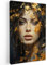MuchoWow© Leinwand Groß 80x120 cm XXL Deko Schlafzimmer Aesthetic Leinwandbilder Wohnzimmer Gemälde Foto Geschenk Living Room Decoration Frau - Gold - Kunst - Luxus - Porträt