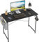 CAIYUN Computer Desk 100 x 48 cm, Home Office Desk, Simple Modern Small Desk for Bedroom, Writing Desk with Storage Bag, Study Table for Students, Black