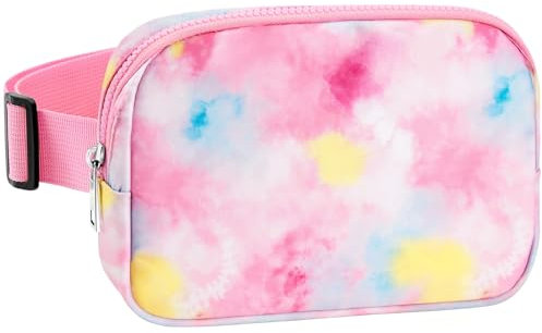 Kinder Bauchtasche Mädchen Gürteltasche - Batik Gürteltasche mit verstellbarem Bund 51–90 cm Crossbody Bag Mädchen Batik Gürteltasche mit Mehreren Fächern