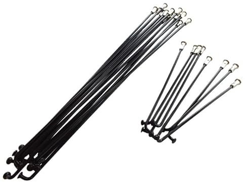 wanhaoaony Fahrradspeichen 5 Stück Edelstahl Schwarze Fahrradspeichen 13G/122~270MM Nippel Endkappen E-Bike Teil Zubehör Speichen (Color : 13G 267MM BK 5pcs)