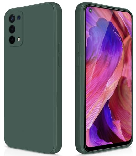 GiiYoon Hülle für Oppo A54 5G/Oppo A74 5G, grün | Silicone Case, Seidig Weiches Gefühl, Stoßschutz, Kratzfest, Mikrofaser-Innenfutter