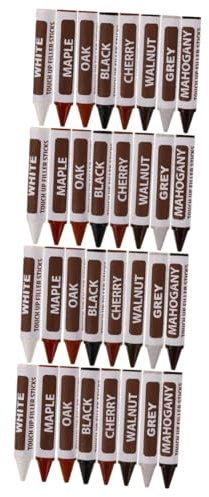 OSALADI 32stücke Teiliges Möbel Reparaturset Wachs-marker Für Holzoberflächen Kratzer Flecken Und Möbelrestaurierung Vielseitig Einsetzbar Für Tisch Boden Türen Und Mehr