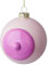 BUTLERS Weihnachtsbaumkugel Boobie Christbaumschmuck Glas Rosa -Hang ON- Weihnachten Baumkugeln spaß lustige Figur Anhänger | Tannenbaum Deko & Weihnachtsdeko