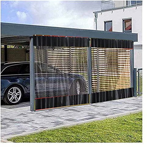 RLINZ Tenda Divisoria p Autolavaggio Telo Impermeabile Black Splicing Tenda Termica del Garage Tettoie per Auto Antistrappo Dimensioni Personalizzabili (1x2m)