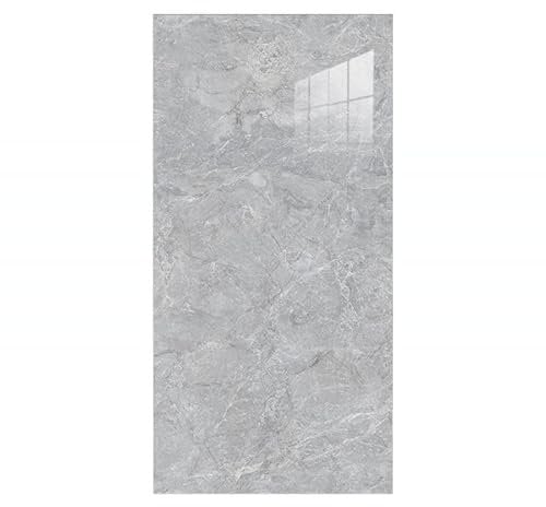 Fliesenaufkleber Marmor, 60cm x 30cm Klebefliesen Wasserfest, 20 Stück Selbstklebende Wandpaneele mit Steinoptik für Küche und Badezimmer (Karen Grau)