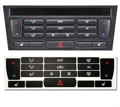 AC Dash Button Repair Decal Stickers, Repair for SAAB 9-3 2003-07 Ruined Faded A/C Control Buttons, Car Truck SUV Accessories
