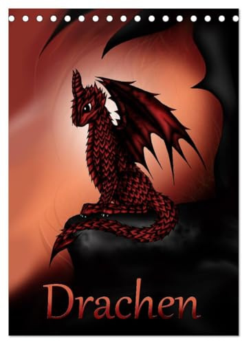 Drachen (Tischkalender 2026 DIN A5 hoch), CALVENDO Monatskalender: Fantasie-Drachen (CALVENDO Kunst)