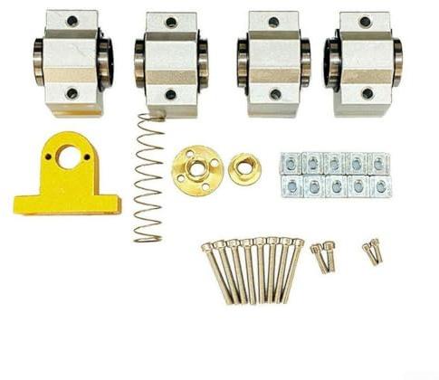 Oniissy CNC 3018 Pro X Axis Upgrade Kit Suit CNC Router SCV10VUU SCS12VUU,Metal CNC Router Parts T8 Copper Nut Kit,Optical Diameter 10mm (SCS10VUU)